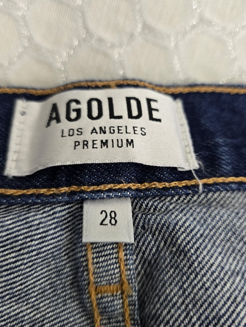 AGOLDE Feel Good Jamie High Rise Straight Leg Denim Blue Jeans Womenโs 28 Blue - Picture 2 of 6